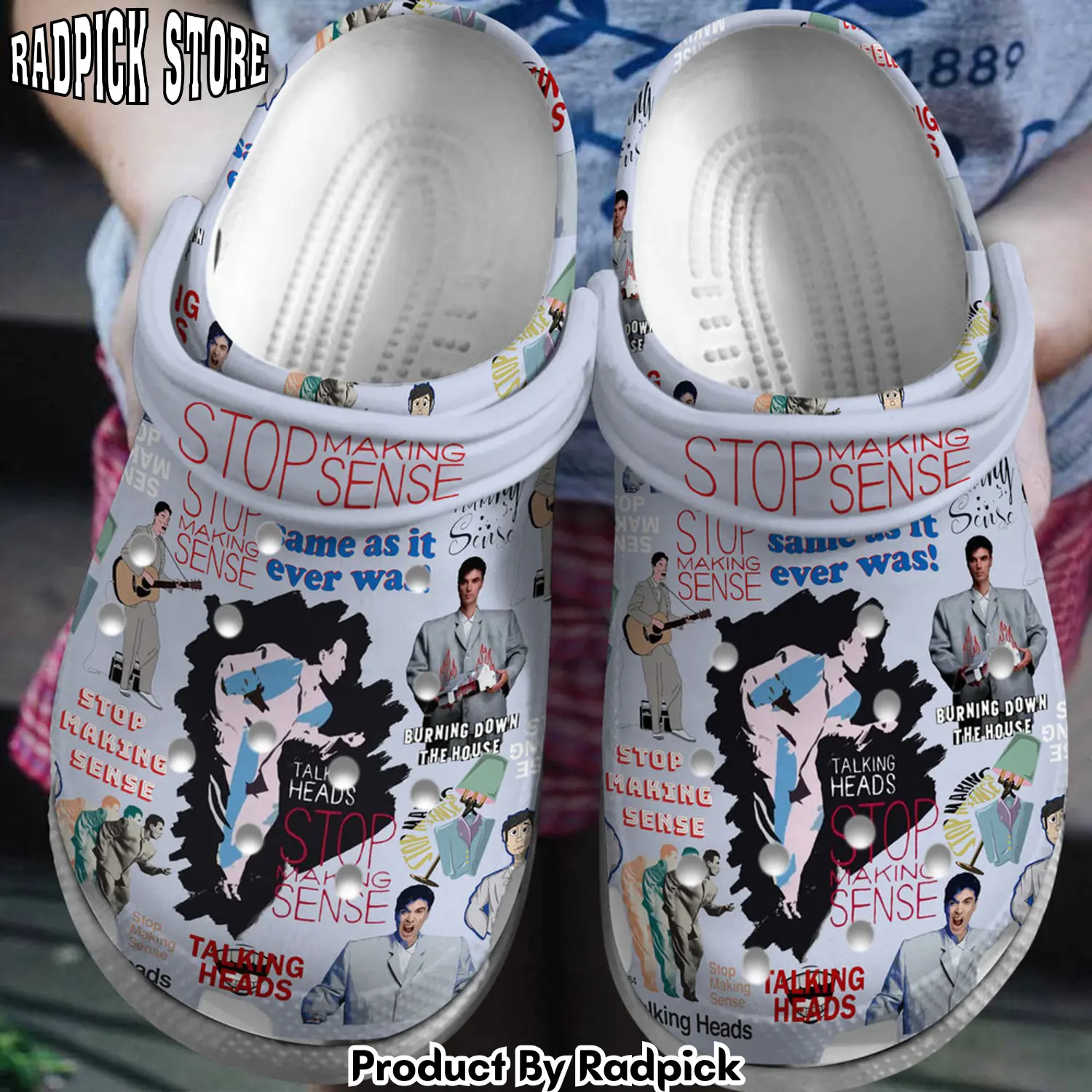 Radpick talking heads music clogs shoes comfortable for men women rp652998